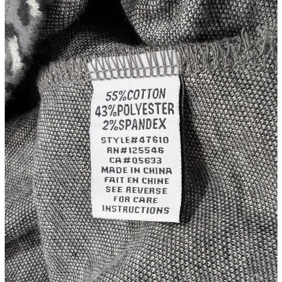 Habitat Clothes to Live In Poncho The Wild Gray Animal Print Misses Size L New - Picture 7 of 8